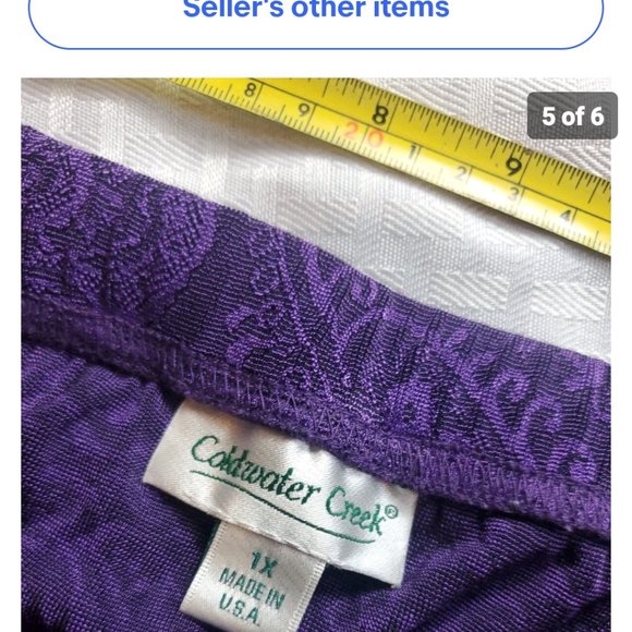 Coldwater Creek Purple Skirt Size 1X - Picture 3 of 6